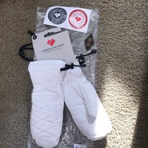 Obermeyer leather and down mitten